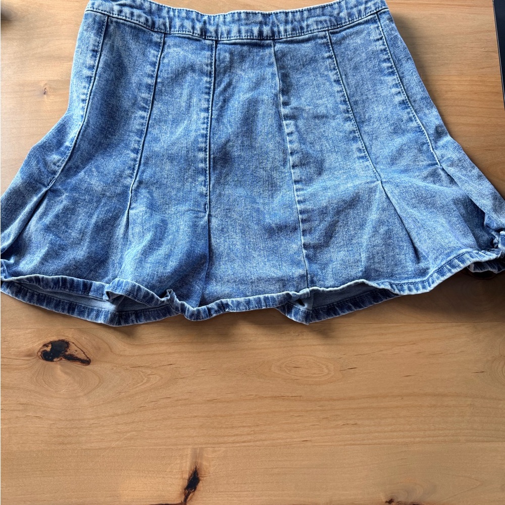 No Boundaries Blue Denim Skirt